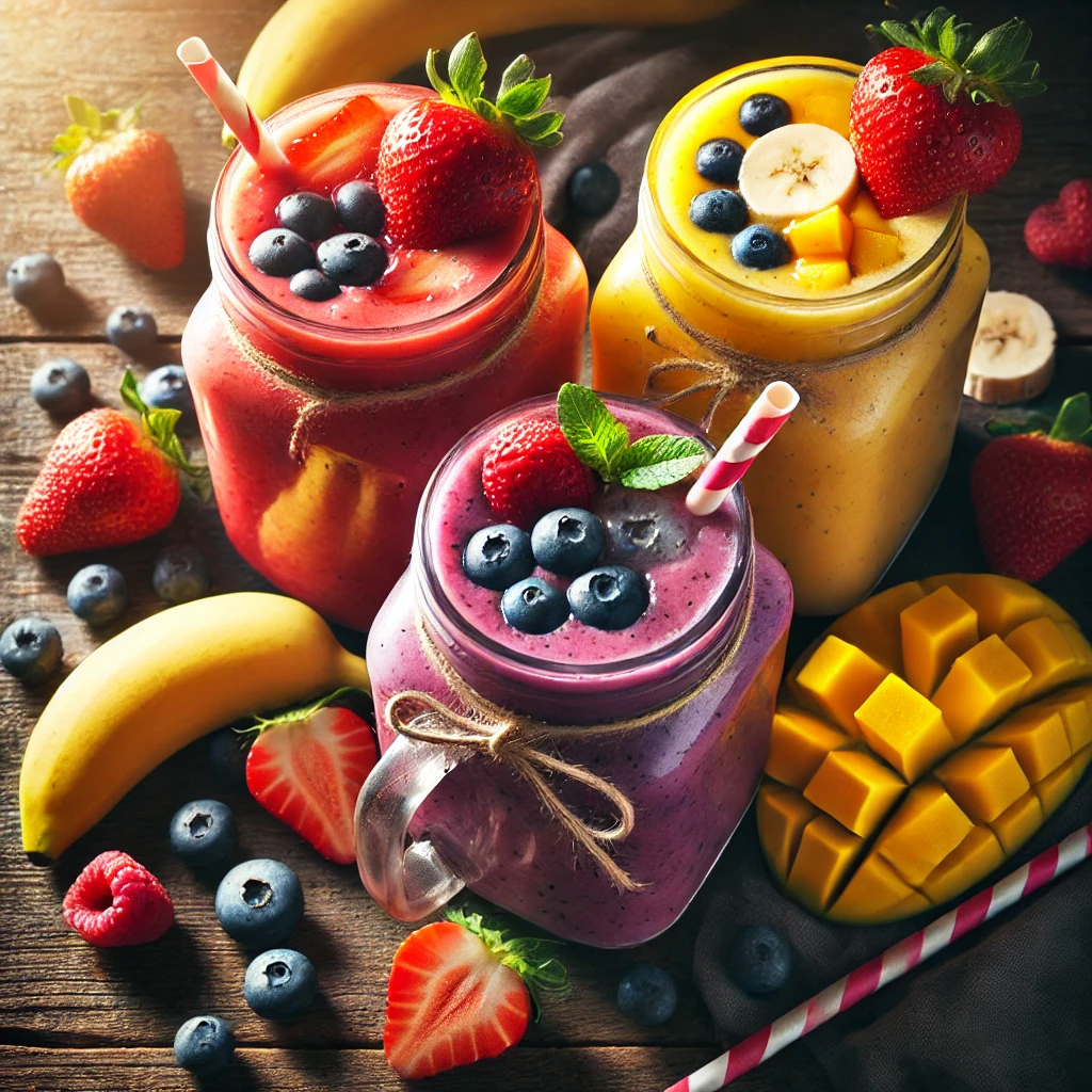 Fresh fruit smoothies
