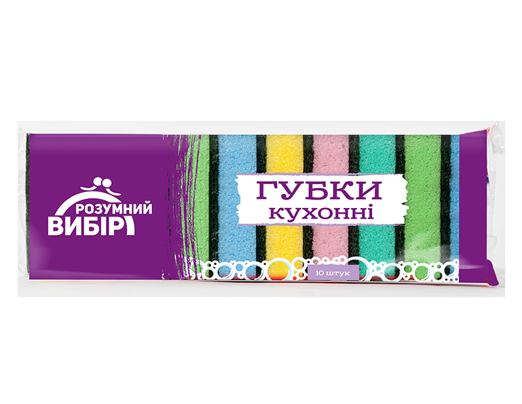 厨房海绵 Rozumnyi Vybir，10 个