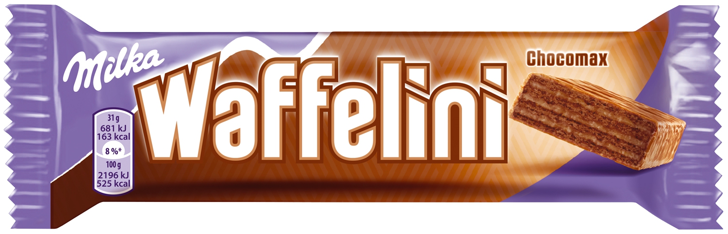 Image 2 of the Waffle Milka Waffelini Chocomax con Cacao nel Cioccolato al Latte Confezione Morbida 31g product