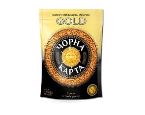 Кава Чорна Карта Gold сублімована розчинна 120г пакет