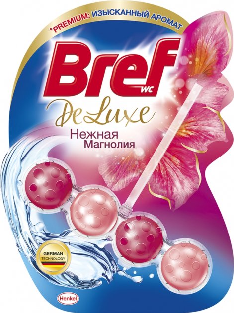 Image 2 of the Bloque para inodoro Bref DeLuxe Magnolia Suave 50g product