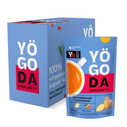 Té Yogoda Jengibre con Cúrcuma 50g Doy Pack
