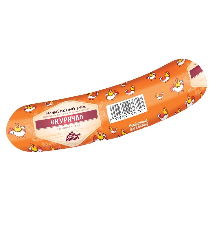 Колбаса Ковбасный Ряд Розумный Выбор варёная из мяса птицы 300г