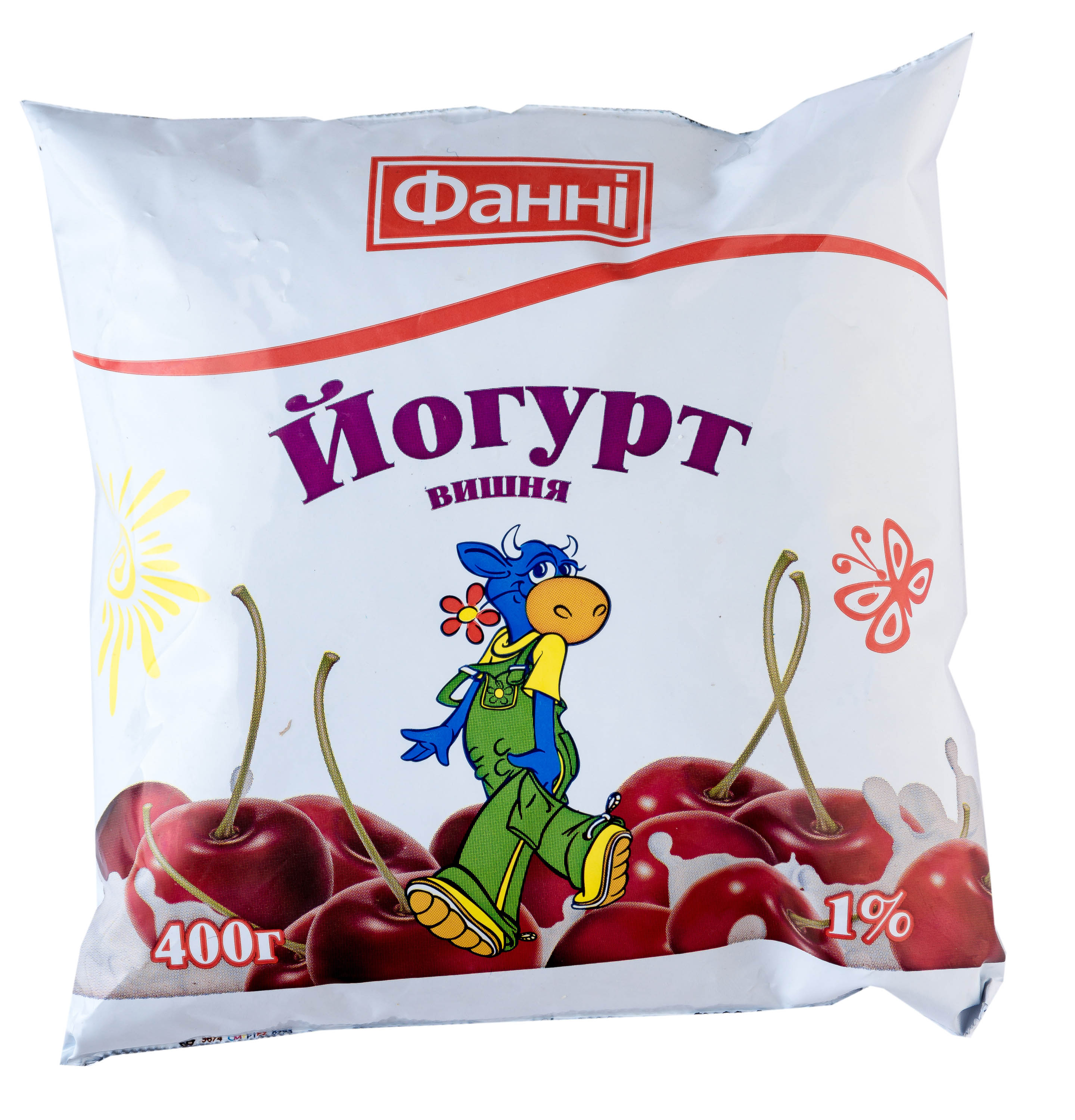 Image 2 of the Yogurt Fanni Cherry Drinkable 1% Soft Pack 400g product