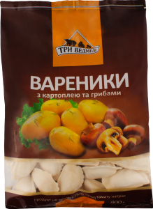 Vareniki Trois Ours avec pommes de terre et champignons emballage souple 800g