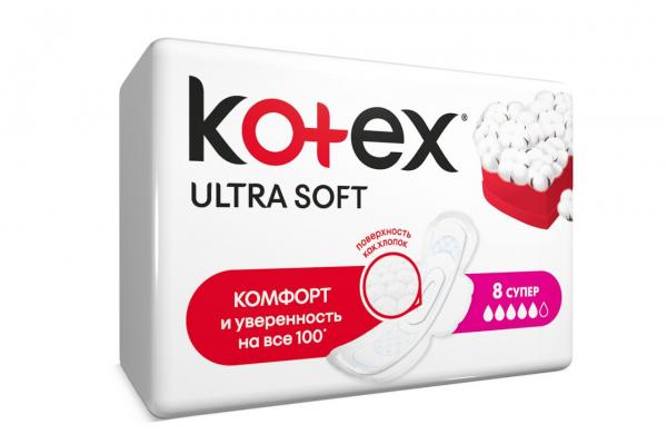 Image 2 of the Higiēniskās paketes Kotex Ultra Soft Super 8 gab. product