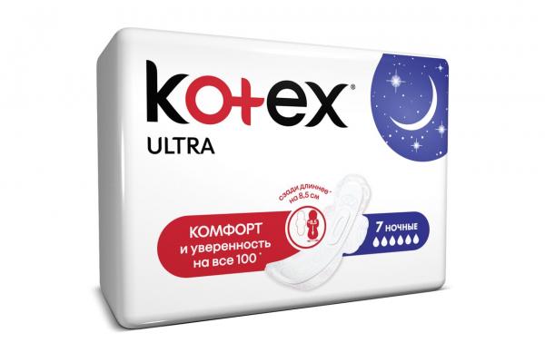 Image 2 of the Higieniniai paketai Kotex Ultra Night 7 vnt product