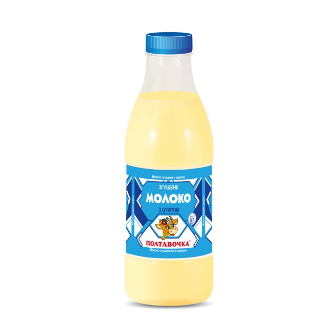 Condensed milk Poltavochka 8.5% with sugar plastic bottle 920g