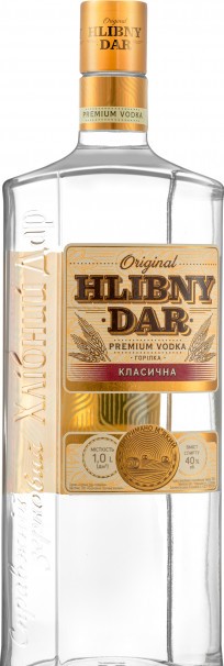 Горілка Хлібний Дар Класична 40% 1.0л