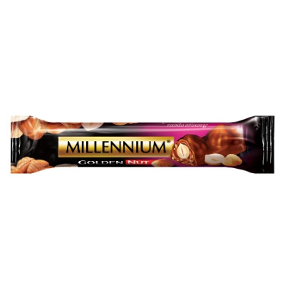 Image 2 of the Chocolat Noir Millennium Golden Nut aux Noisettes Entières Emballage 40g product