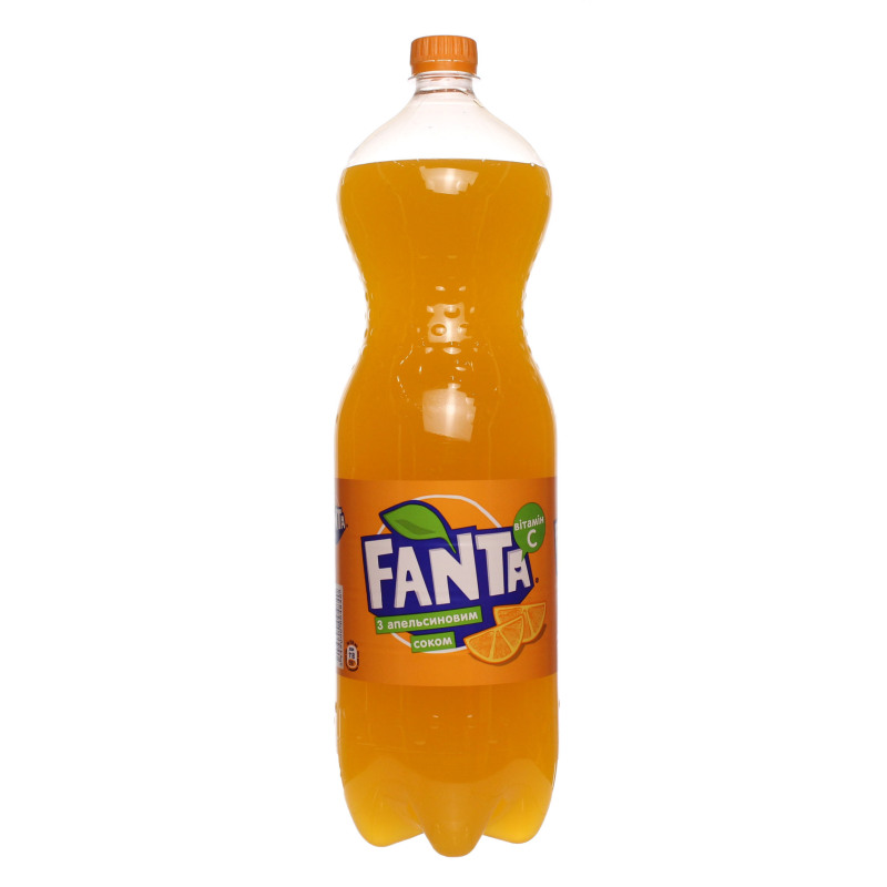 Drink Fanta non-alcoholic strongly carbonated with orange juice 2L