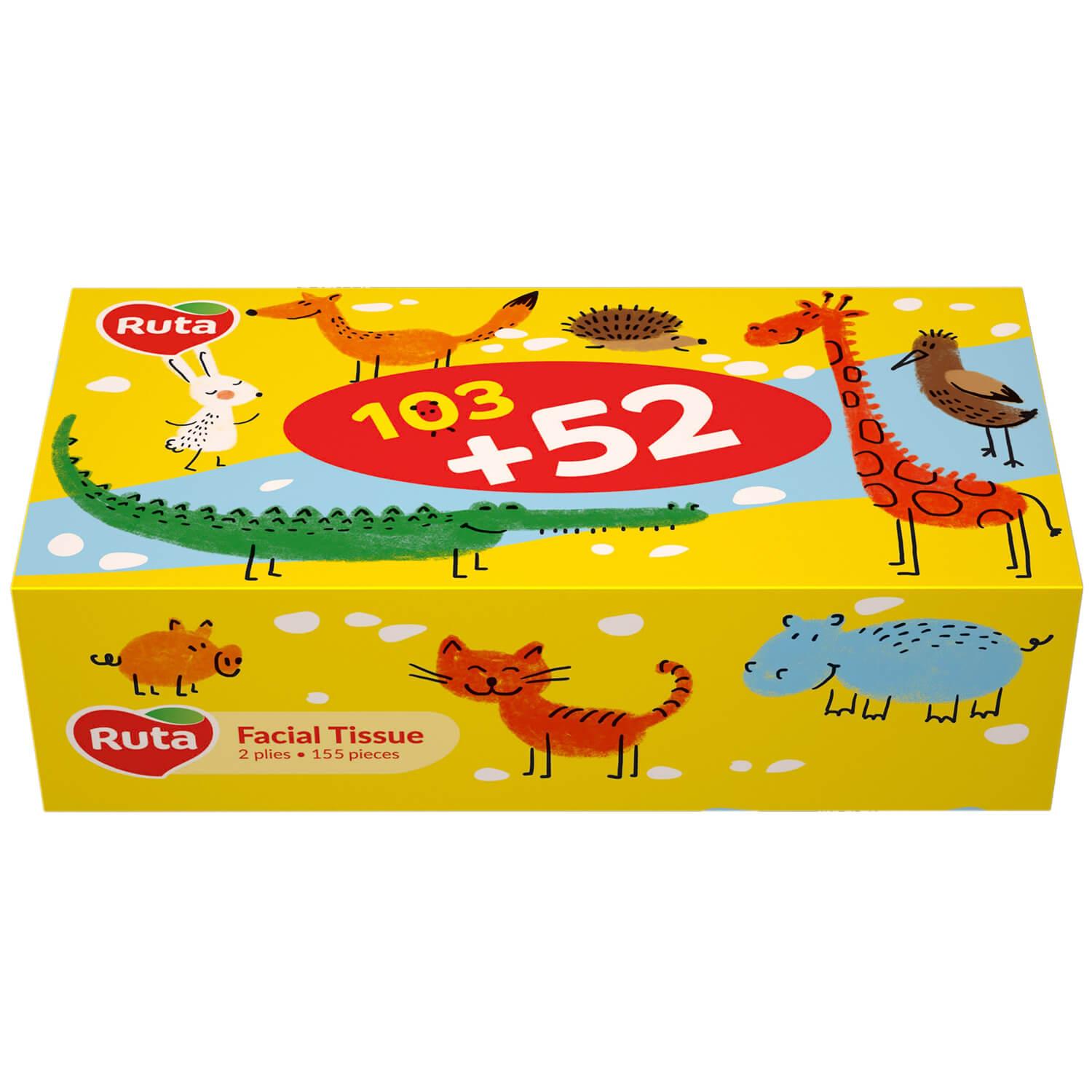 Salvetes Ruta Kids Kosmētiskās 155gab