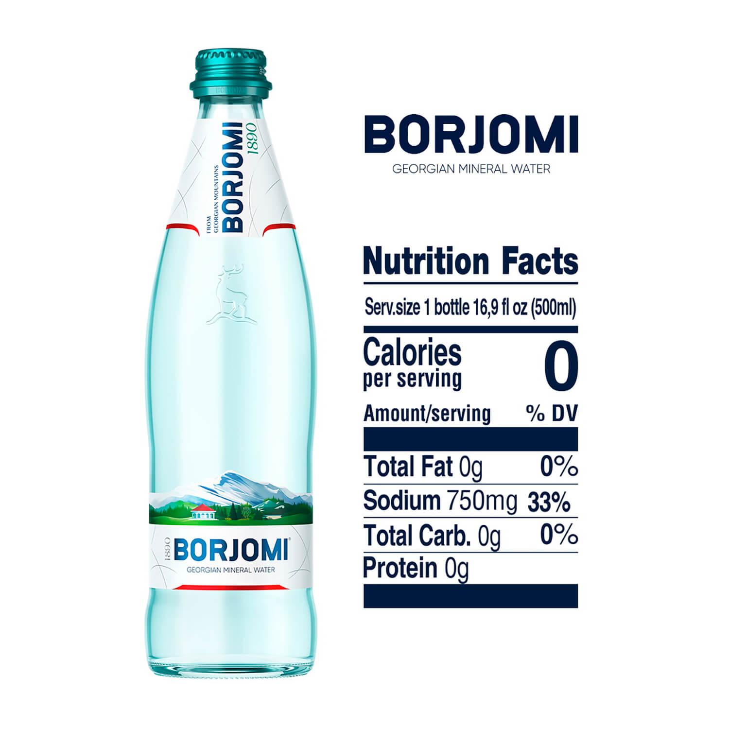 Image 3 of the Mineral Water Borjomi Carbonated Glass Bottle 500ml product