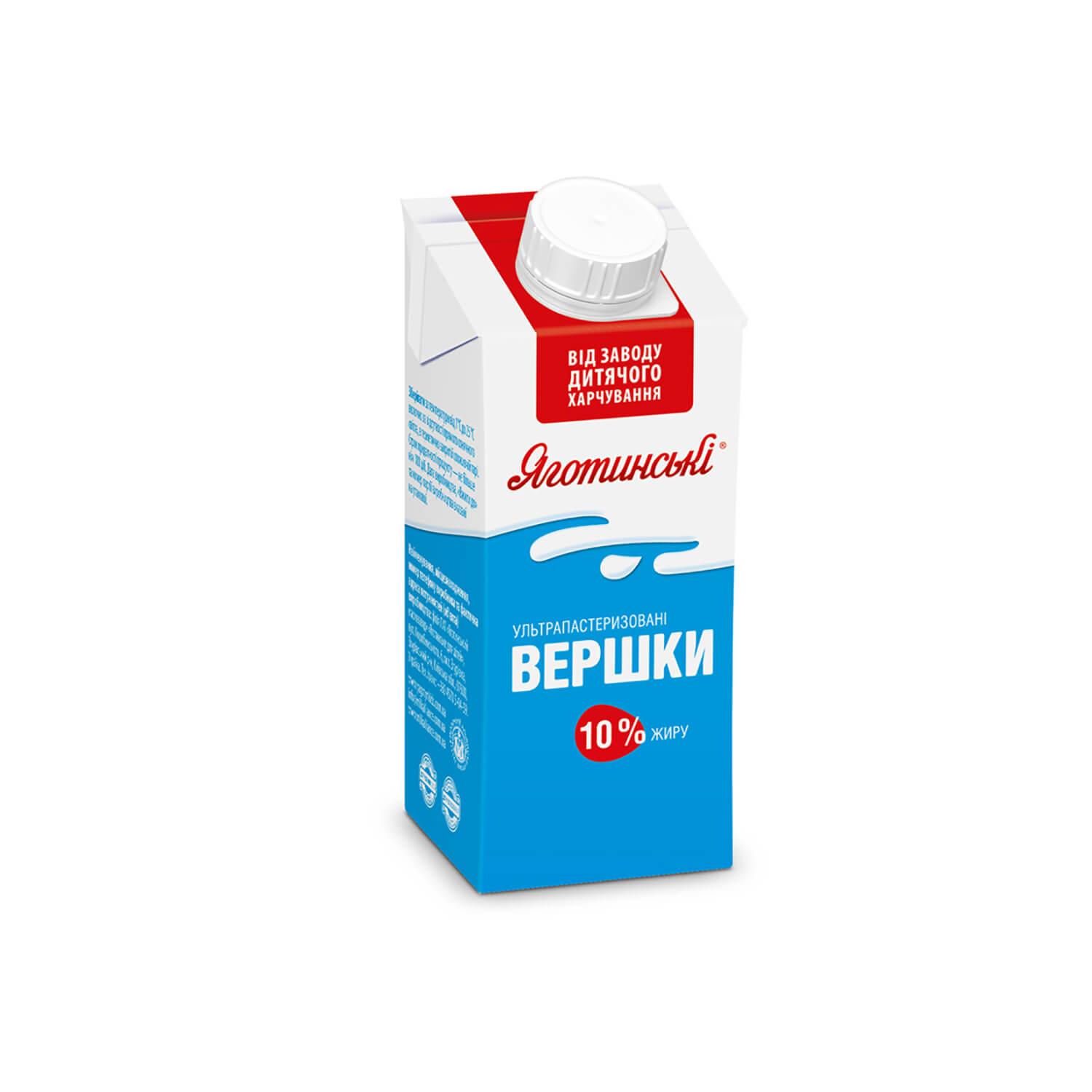 Image 6 of the Cream Yahotynske ultra-pasteurized 10% tetra-pack 200g product