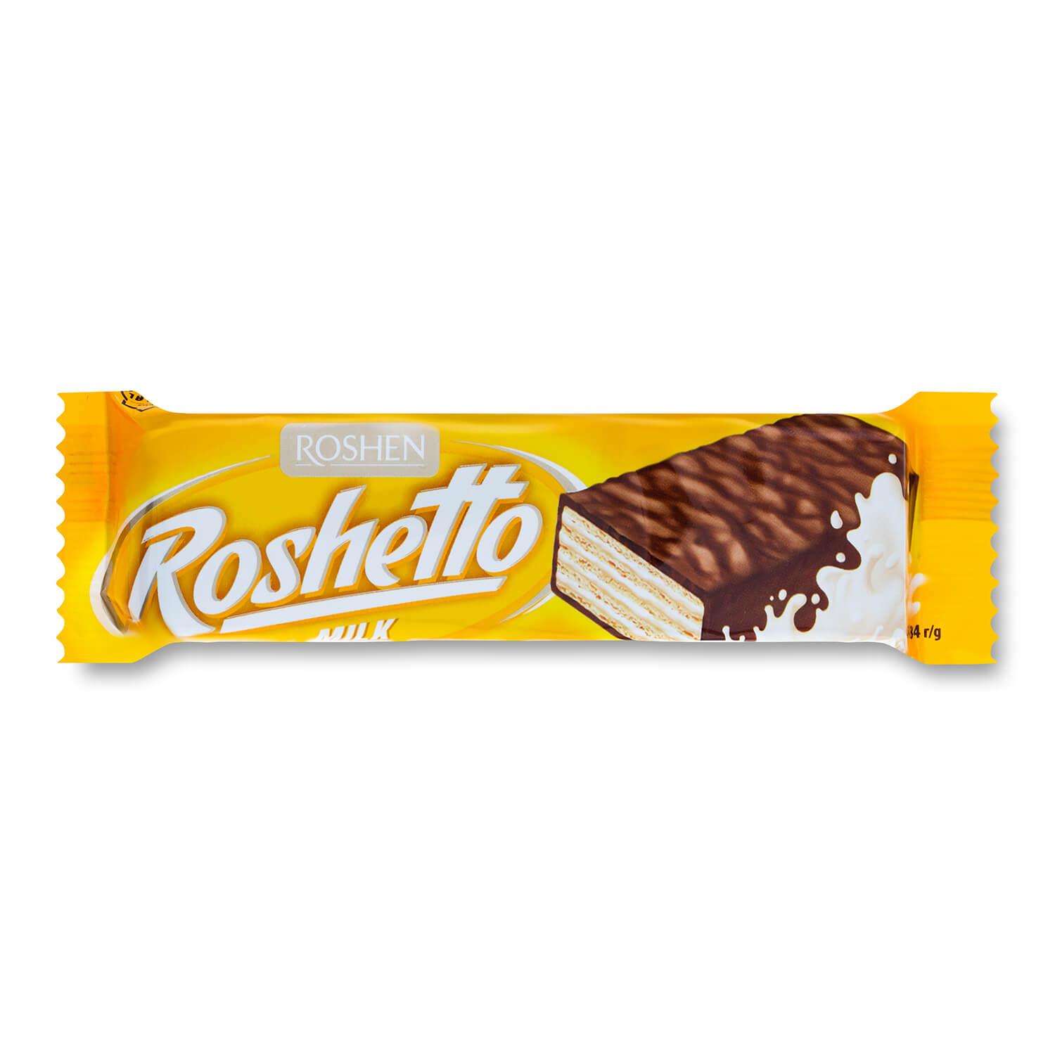 Image 2 of the Roshen Roshetto Milk glasierte Waffeln 34g product