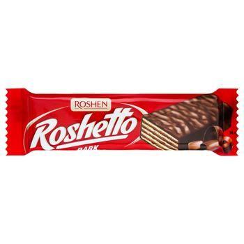 Waffle Bar Roshen Roshetto Dark in Chocolate Glaze 34g