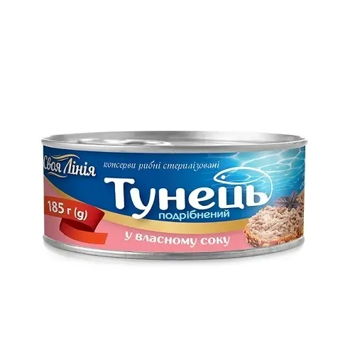 Canned Food Svoya Liniya tuna shredded in own juice 185g